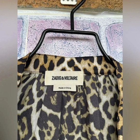 Zadig voltaire Tink Leo Satin tunic medium - Picture 9 of 14